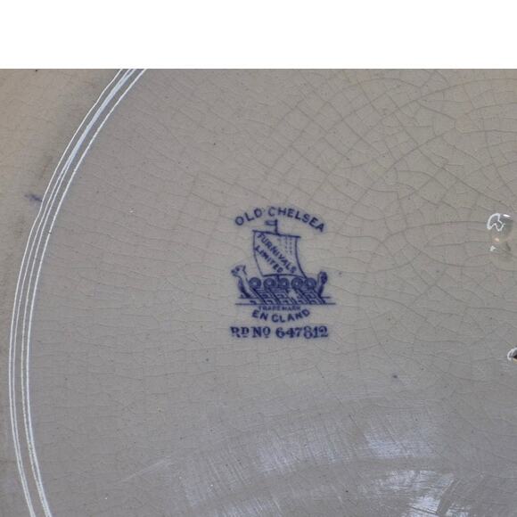 Vintage Furnivals Old Chelsea Blue and White Platter - Picture 4 of 4